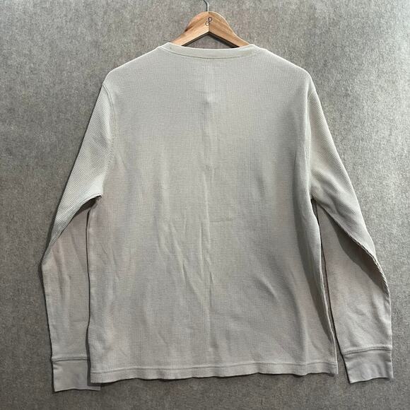 Old‎ Navy Button Henley Cream Thermal Built-in Flex Shirt Size XL - Picture 4 of 9